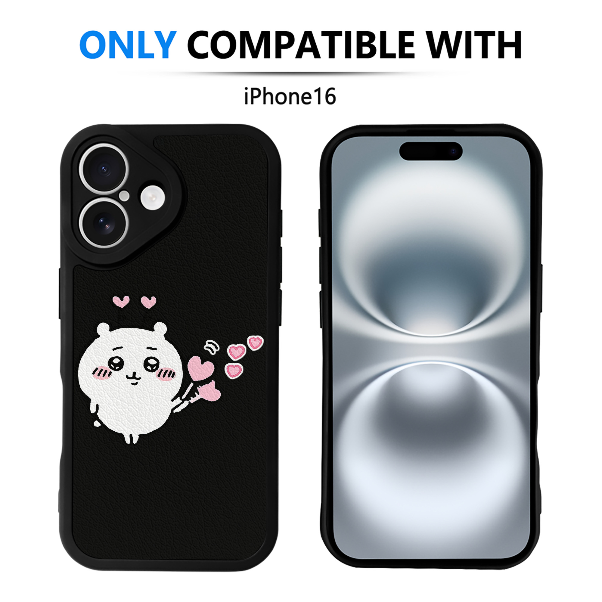 （画像用） ちいかわ ちいかわ Chii-kawa chiikawa 【iPhone 16シリーズ対応】シリコンスマホケース（レザー調） 材質：シリコン